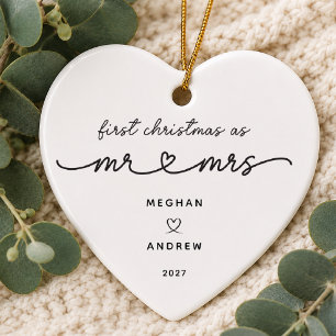 First Christmas as Mr & Mrs Ornament