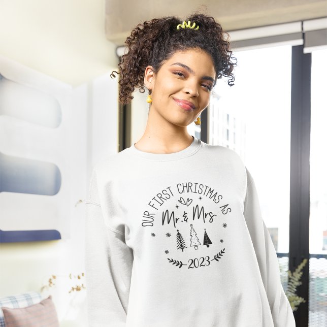 First Christmas as Mr. & Mrs. personalised Sweatshirt (Creator Uploaded)