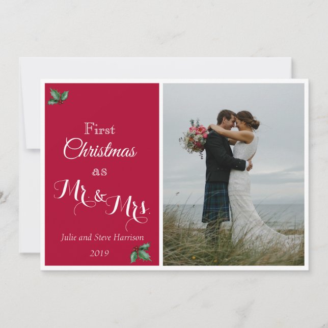 First Christmas As Mr. & Mrs. Photo (Front)