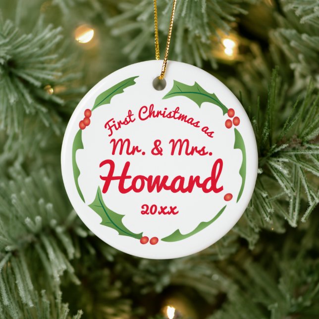 First Christmas as Mr. & Mrs. tree ornament (Tree)