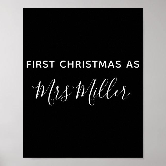 First Christmas As Mrs D Name  Poster (Front)