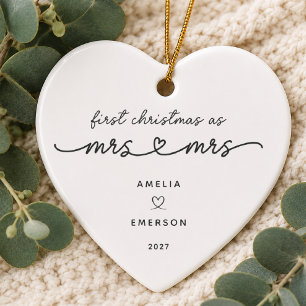 First Christmas as Mrs & Mrs Ornament
