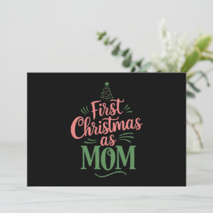 First Christmas As Mum Matching Christmas  Holiday Card