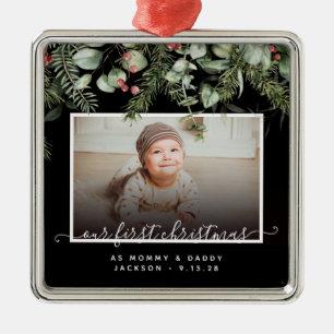 First Christmas as Mummy and Daddy 2 Photo  Metal  Metal Tree Decoration