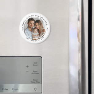 First Christmas As Mummy And Daddy Custom Photo Magnet