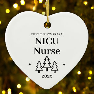 First Christmas As Nicu Nurse Neonatal Care Ceramic Tree Decoration