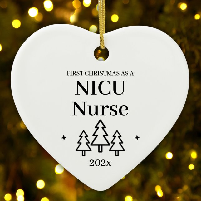First Christmas As Nicu Nurse Neonatal Care Ceramic Tree Decoration (First Christmas As Nicu Nurse Neonatal Care Ceramic Ornament
)