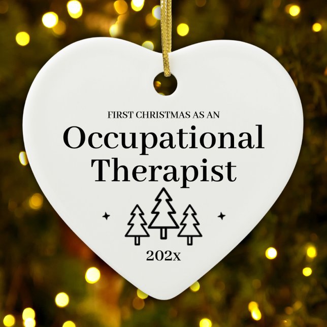 First Christmas As Occupational Therapist Ceramic Tree Decoration (First Christmas As Occupational Therapist Ceramic Ornament
)