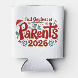 First Christmas as Parents Family Holiday Xmas Can Cooler