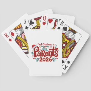 First Christmas as Parents Family Holiday Xmas Playing Cards