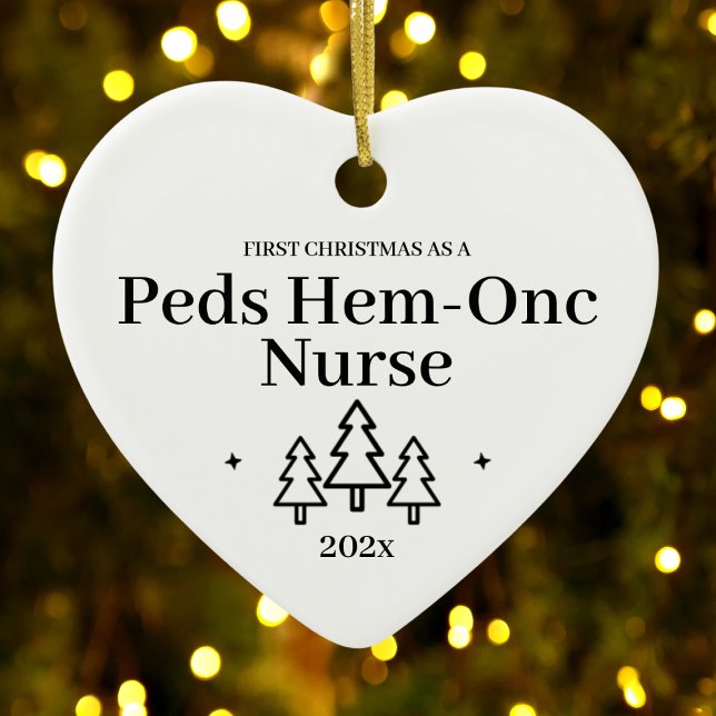First Christmas As Peds Hem Onc Nurse Nursing Ceramic Tree Decoration (First Christmas As Peds Hem Onc Nurse Nursing Ceramic Ornament
)