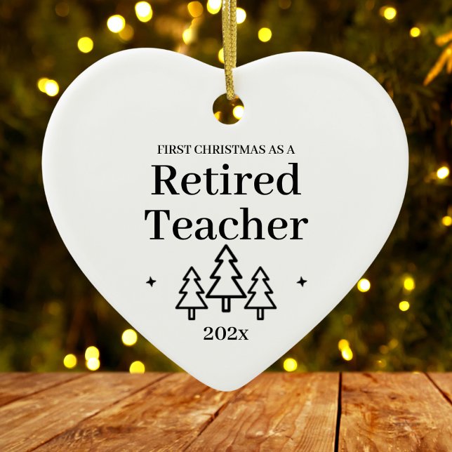First Christmas As Retired Teacher Retirement Ceramic Tree Decoration (First Christmas As Retired Teacher Retirement Ceramic Ornament
)
