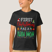 First Christmas As Twin Mom Family Matching New Tw