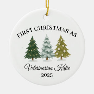 First christmas as Veterinarian, Vet Clinic  Ceramic Tree Decoration