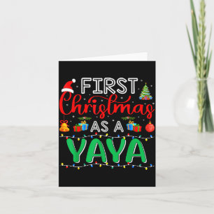 First Christmas As Yaya Family Matching New Yaya Card