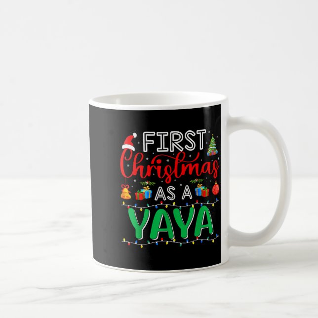 First Christmas As Yaya Family Matching New Yaya  Coffee Mug (Right)