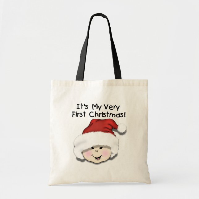 First Christmas Asian Baby Tshirts and Gifts Tote Bag (Front)