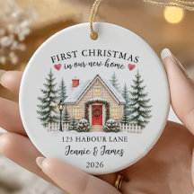 First Christmas At Our New Home Ceramic Ornament