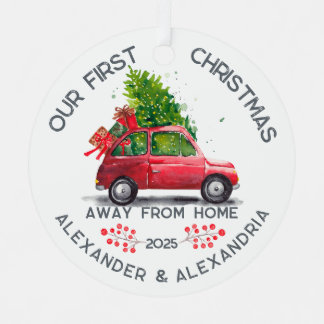 First Christmas Away from Home  Metal Tree Decoration