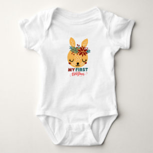 First Christmas Baby, Reindeer Christmas BabySuits Baby Bodysuit