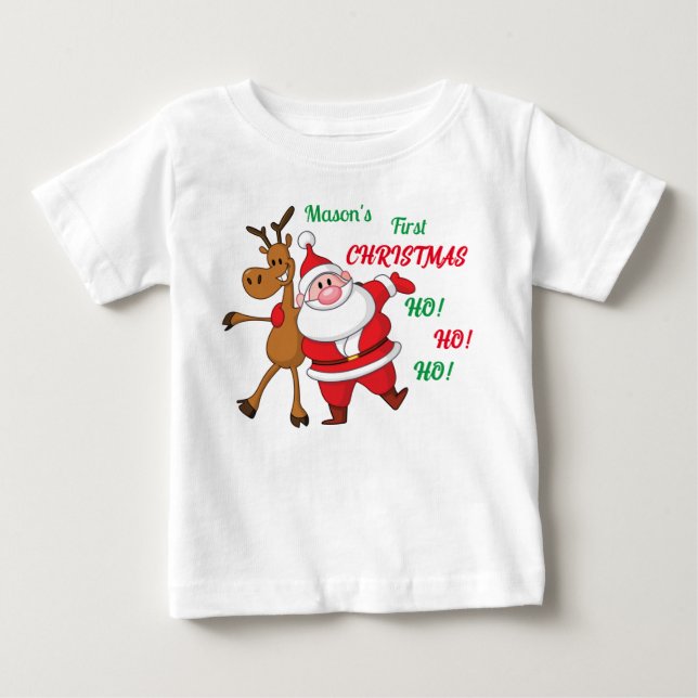 First Christmas baby T-shirt (Front)