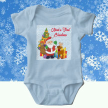 First Christmas Baby's Custom Name Santa Claus