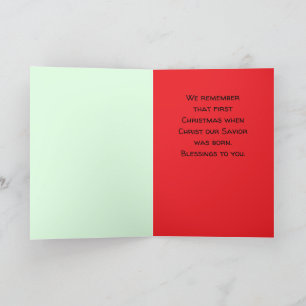 First Christmas Bible shepherds came Christmas car Holiday Card