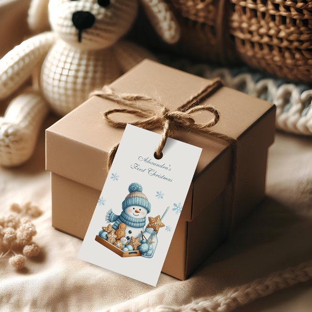 First Christmas Birth Announcement Gift Tags (Creator Uploaded)