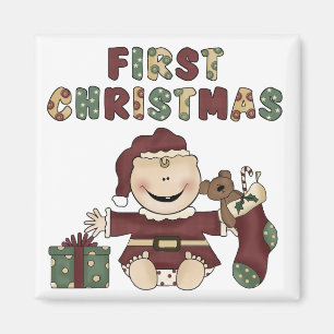 First Christmas Boy Tshirts and Gifts Magnet