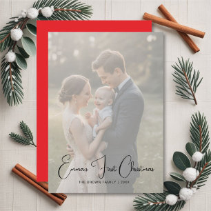 First Christmas Card for New Family Celebration