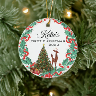First Christmas Ceramic Tree Decoration