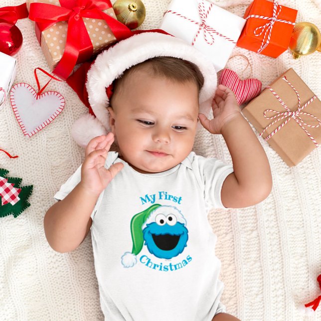 First Christmas Cookie Monster Baby Bodysuit (Creator Uploaded)