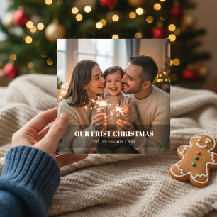 First Christmas Cozy Winter Family Card