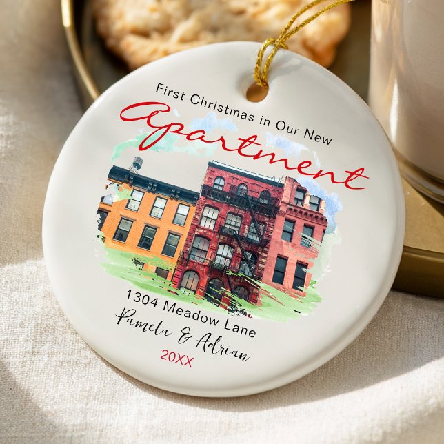 first christmas Custom apartment photo Ceramic Tree Decoration (Creator Uploaded)