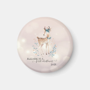First Christmas,Cute Deer Holiday Magnet