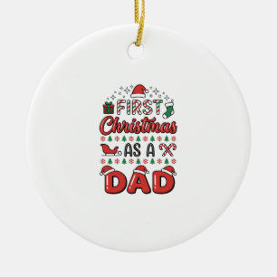 First Christmas Dad Holiday Ceramic Tree Decoration