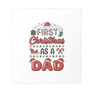 First Christmas Dad Holiday Notepad