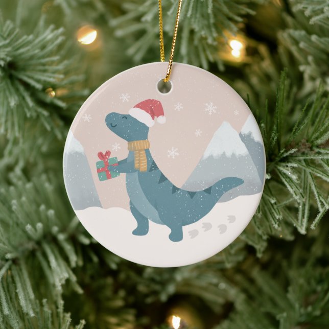 First Christmas Dinosaur Ceramic Tree Decoration (Tree)