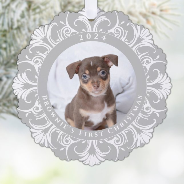 First Christmas Dog Photo Tree Decoration Card (Creator Uploaded)
