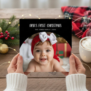 First Christmas Elegant Heartwarming Family Card