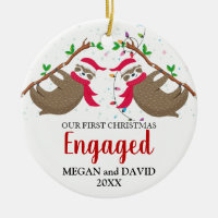 First Christmas Engaged Funny Sloths