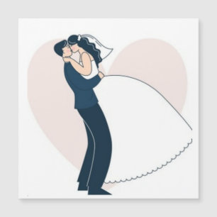 First Christmas Engaged Hand-Drawn Couple 