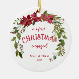 First Christmas Engaged Tree Ornament