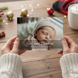 First Christmas Family Holiday Greeting Card