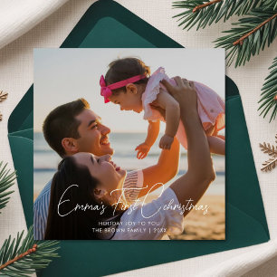 First Christmas Family Holiday Greeting Card