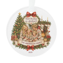 First Christmas Family of 4 Custom Christmas
