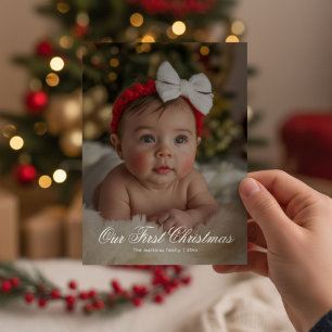 First Christmas Festive Family Greeting Card