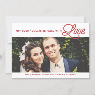 First Christmas Filled With Love Holiday Photo Card