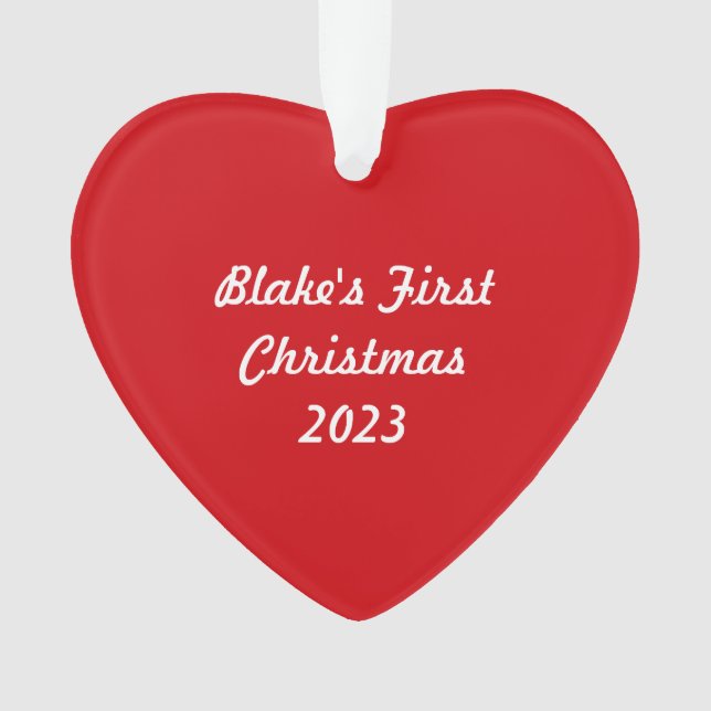 First Christmas ~ For Baby Ornament (Front)