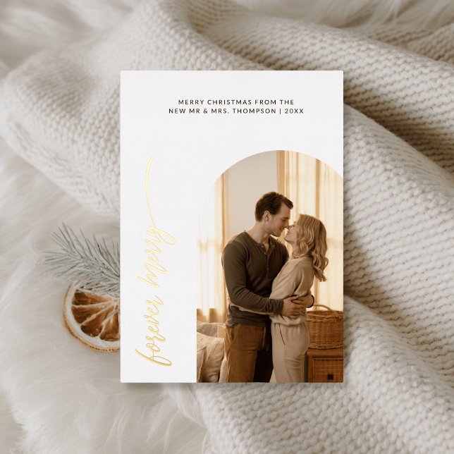 First Christmas Forever Merry Arch Photo Gold (Creator Uploaded)